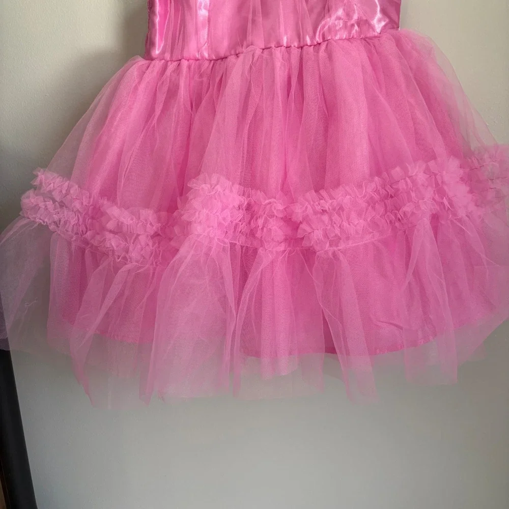 The Grinch Couture Cindy Lou Who Pink Tulle Tutu Dress Red Bow 4T Mad Engine NWT